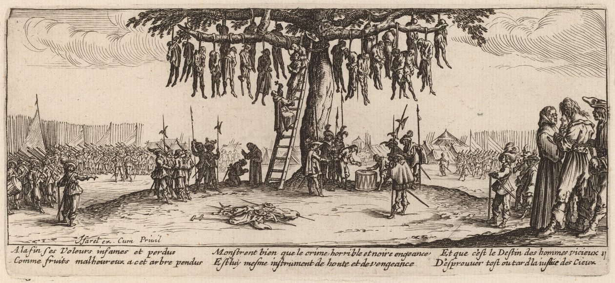 La ejecución de Gerrit van Schagen after Jacques Callot