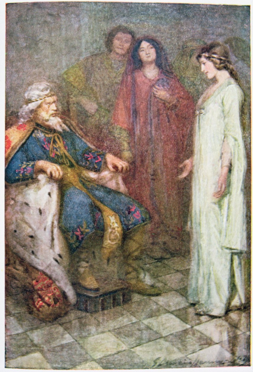 Nothing my Lord, ilustración de "King Lear" en "Stories from Shakespeare: Retold by Thomas Carter