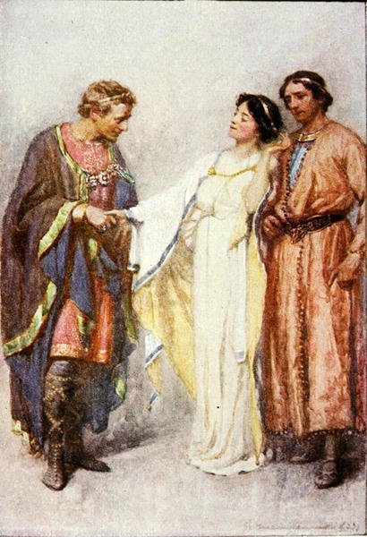 She said that verily he should not go, ilustración de 