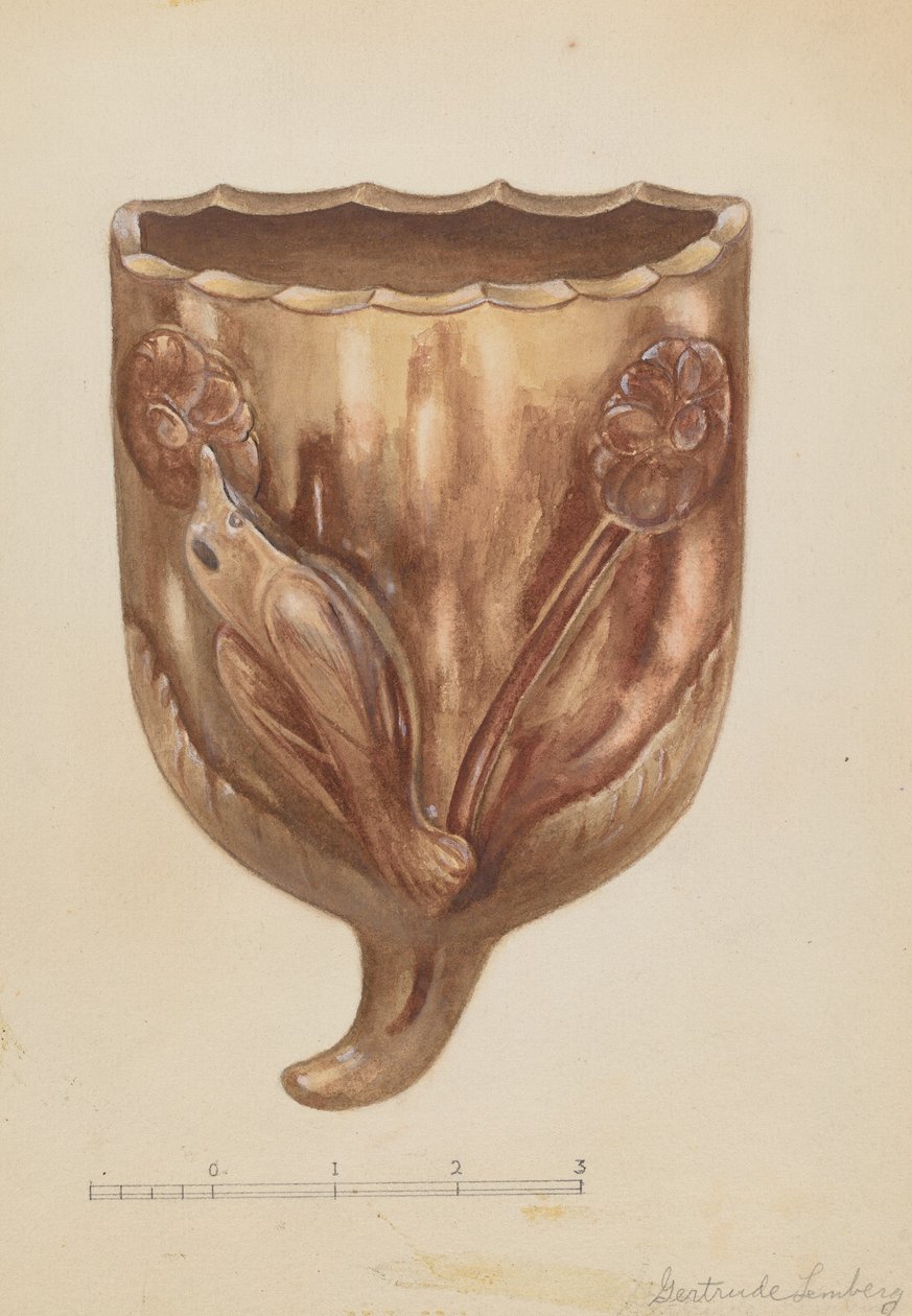 Bolsillo de pared para flores, c. 1936 de Gertrude Lemberg