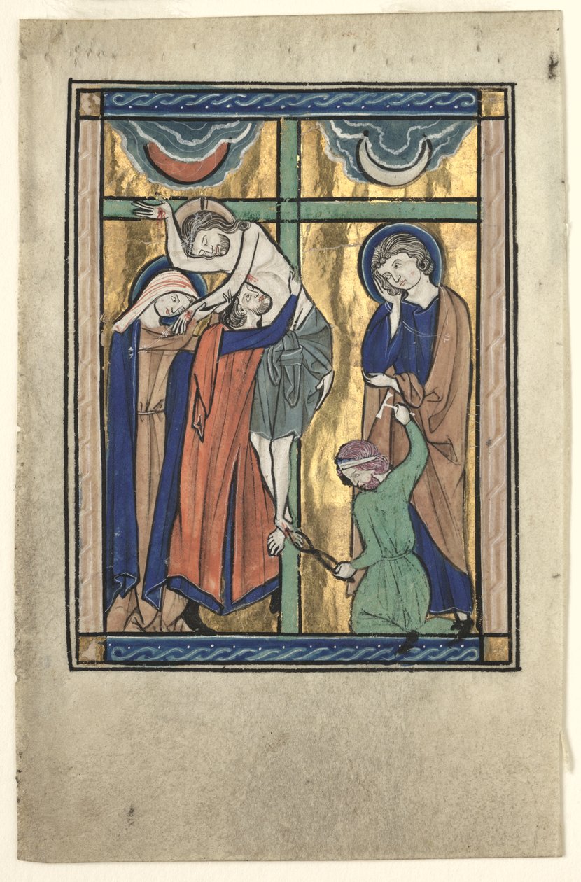 Miniature Excised from the "Potocki Psalter": The Deposition de Gherardo Starnina