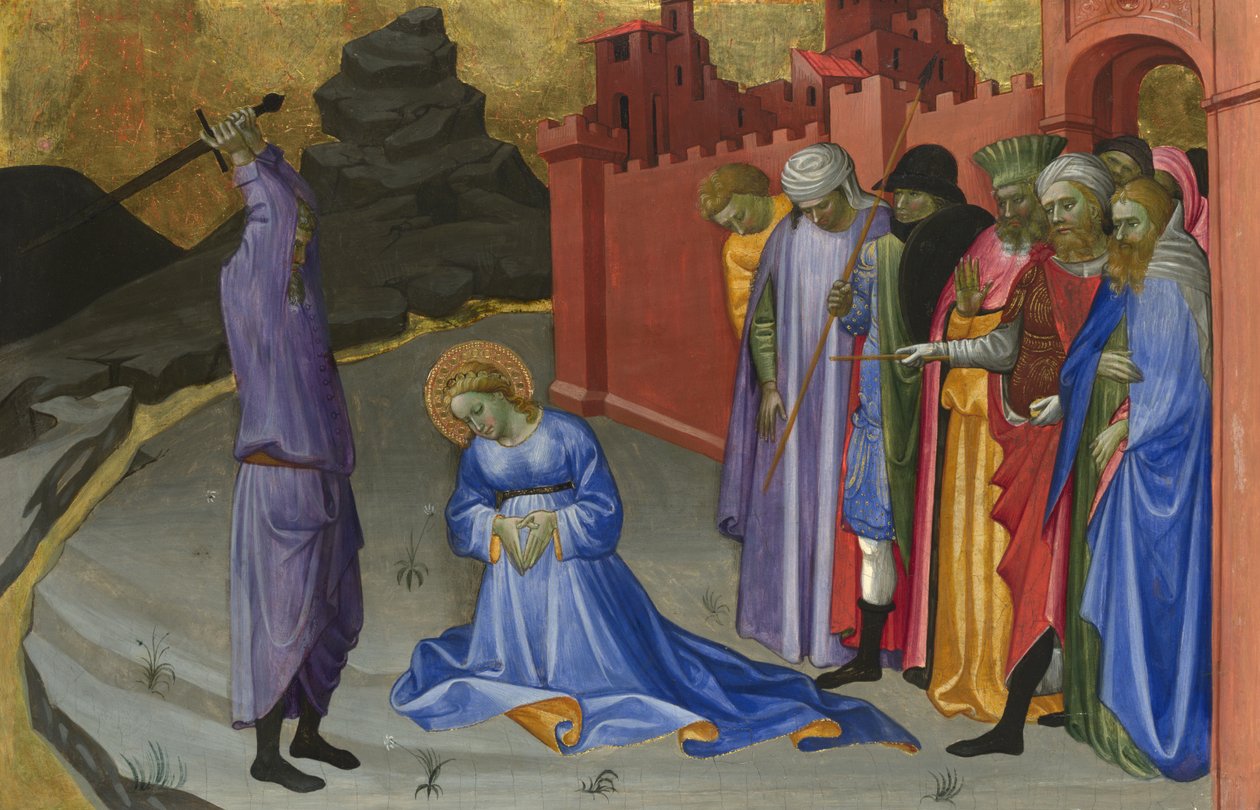 La decapitación de Santa Margarita, c.1409 (temple al huevo sobre álamo) de Gherardo Starnina