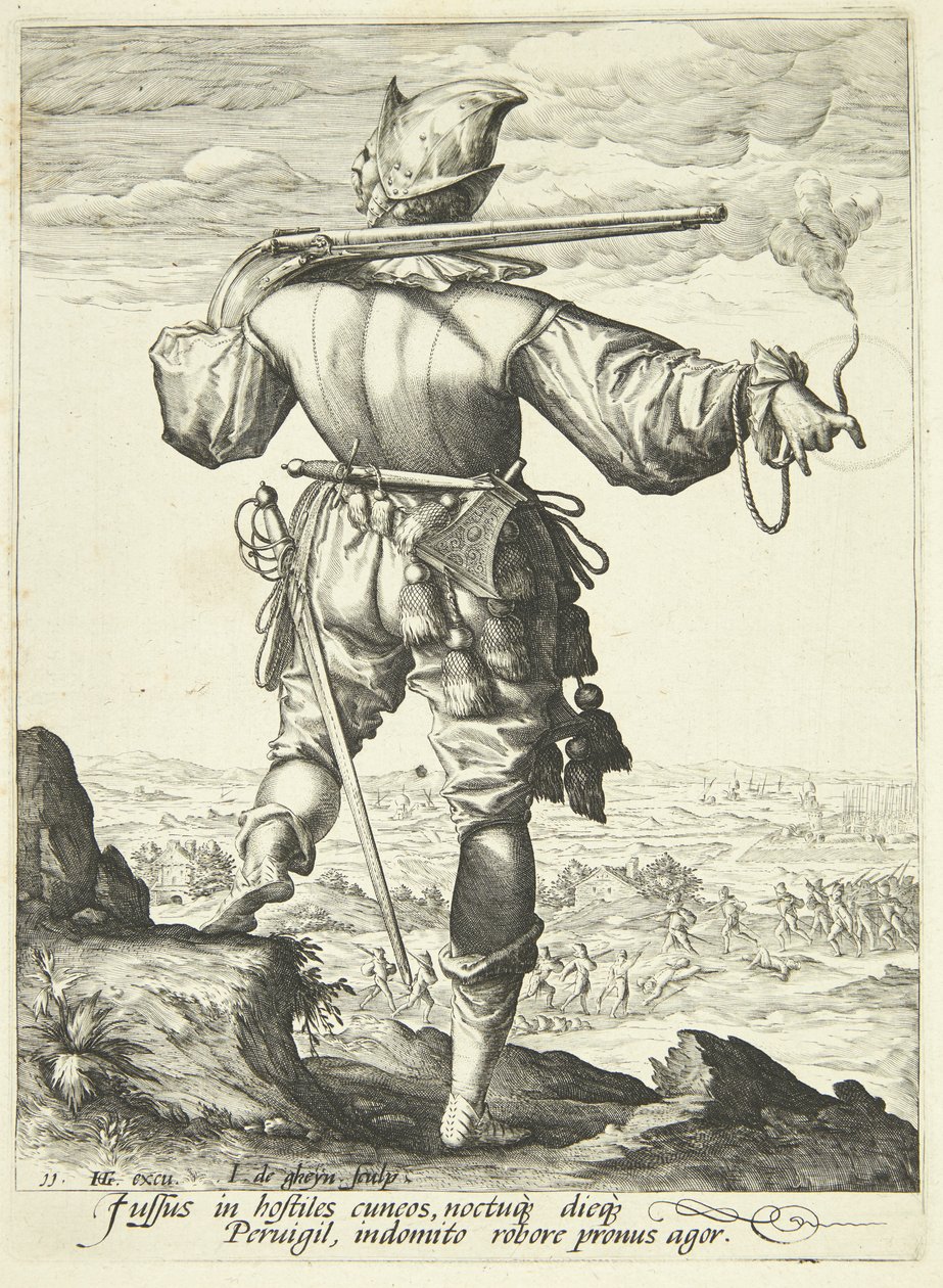 Un mosquetero visto desde atrás de Gheyn, Jacques II de