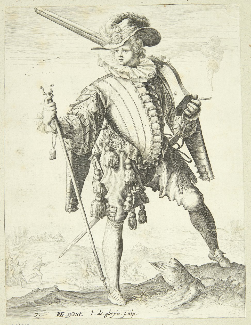 Soldado con escopeta (arkebuse) de Gheyn, Jacques II de
