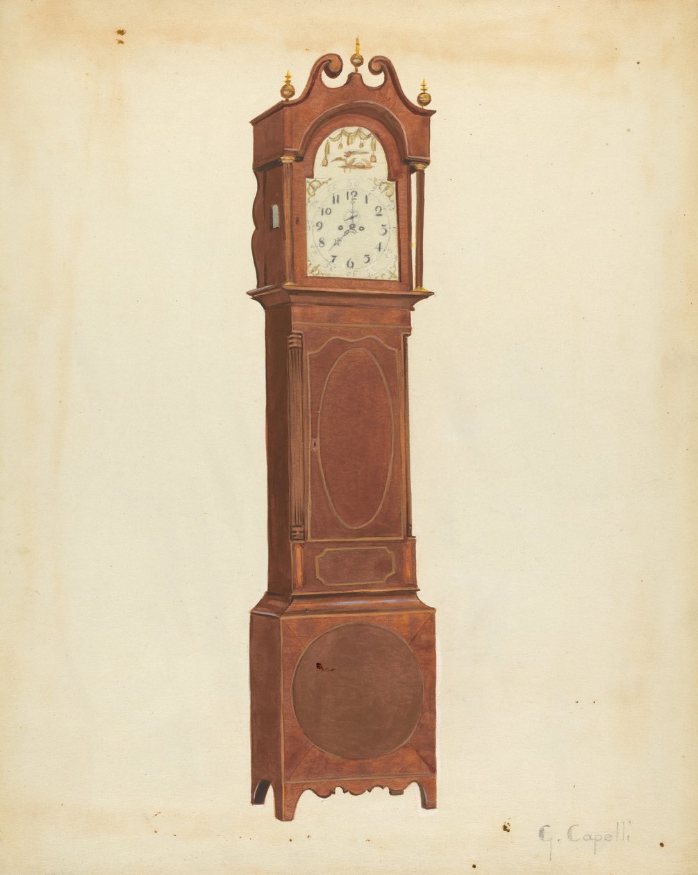 Reloj de abuelo, c. 1935 de Giacinto Capelli