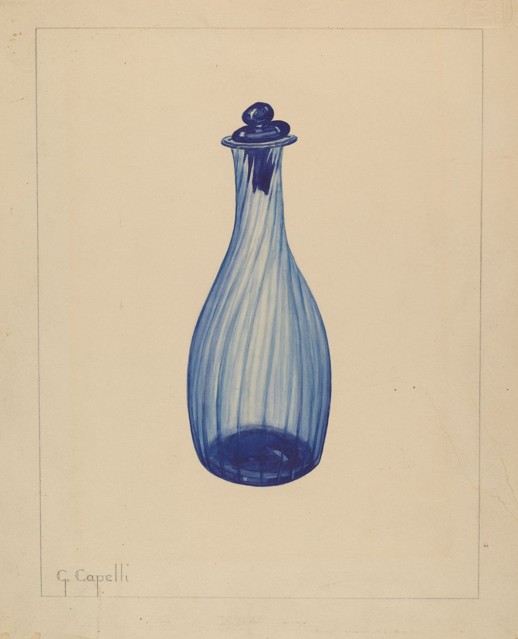 Botella de Agua de Tocador, 1937 de Giacinto Capelli