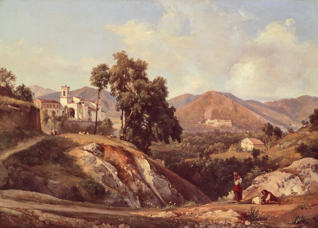 Paisaje de la región de Campania, Italia de Giacinto Gigante