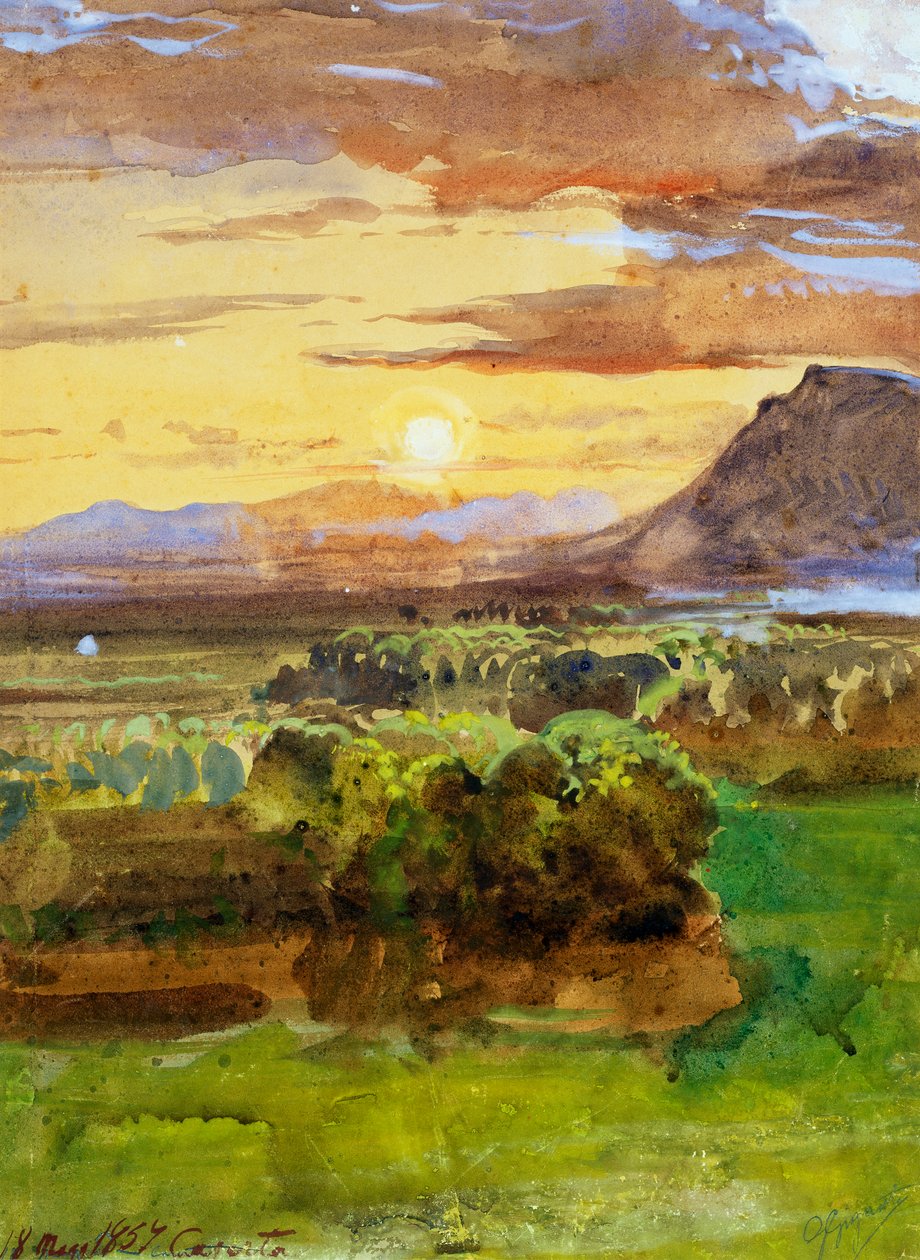 Campo de Caserta de Giacinto Gigante