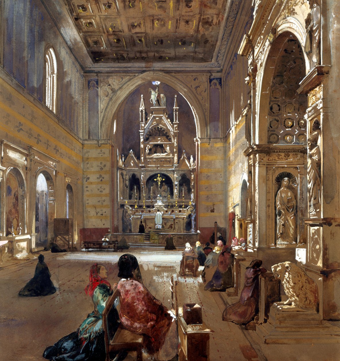 Interior de la Iglesia de San Giovanni a Carbonara de Giacinto Gigante