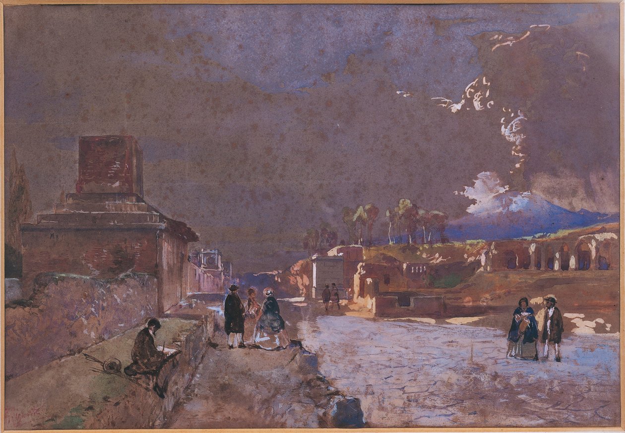 Italia, La Calle de las Tumbas en Pompeya de Giacinto Gigante