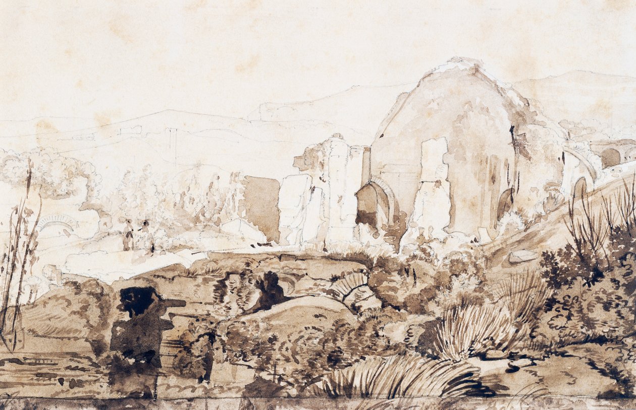 Templo de Diana en Baia, c.1844 de Giacinto Gigante