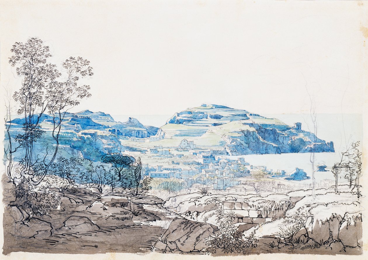 Vista de Ischia (Lacco Ameno), c. 1845 de Giacinto Gigante