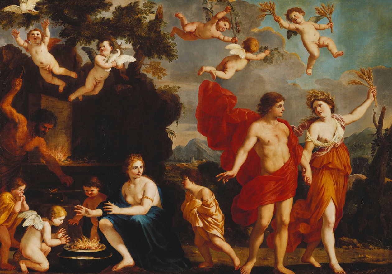 Sine Baccho et Cerere Friget Venus de Giacinto Gimignani or Gemignano