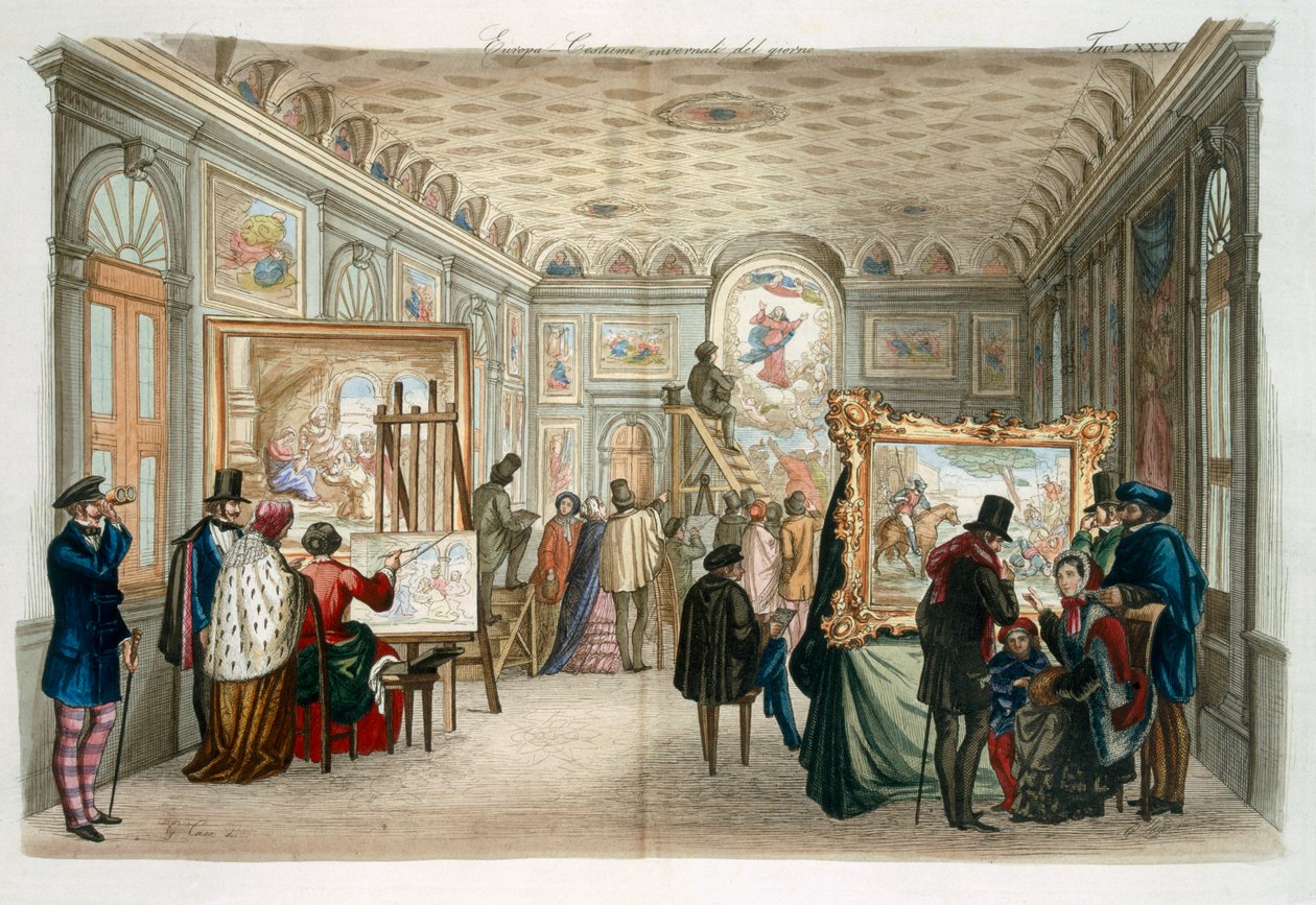 Europa - Actividades de invierno durante el día, 1885 de Giacomo Casa