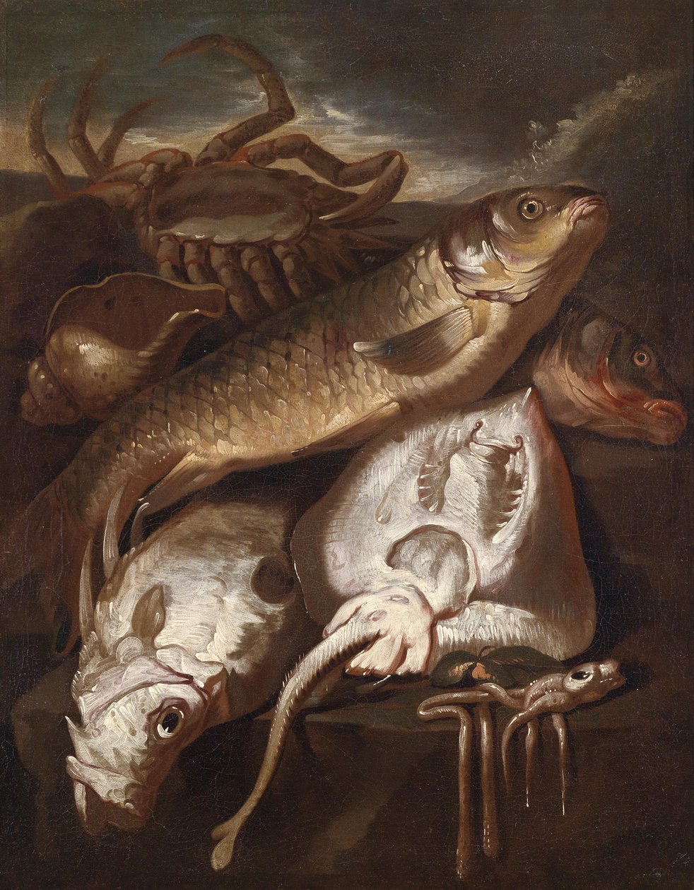 Bodegón de pescado de Giacomo Francesco Cipper