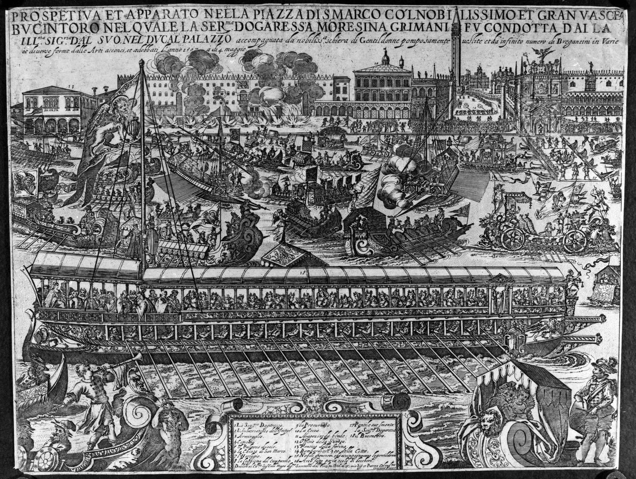Coronación de Dogaressa Morosina Morosini-Grimani, 1597 de Giacomo Franco