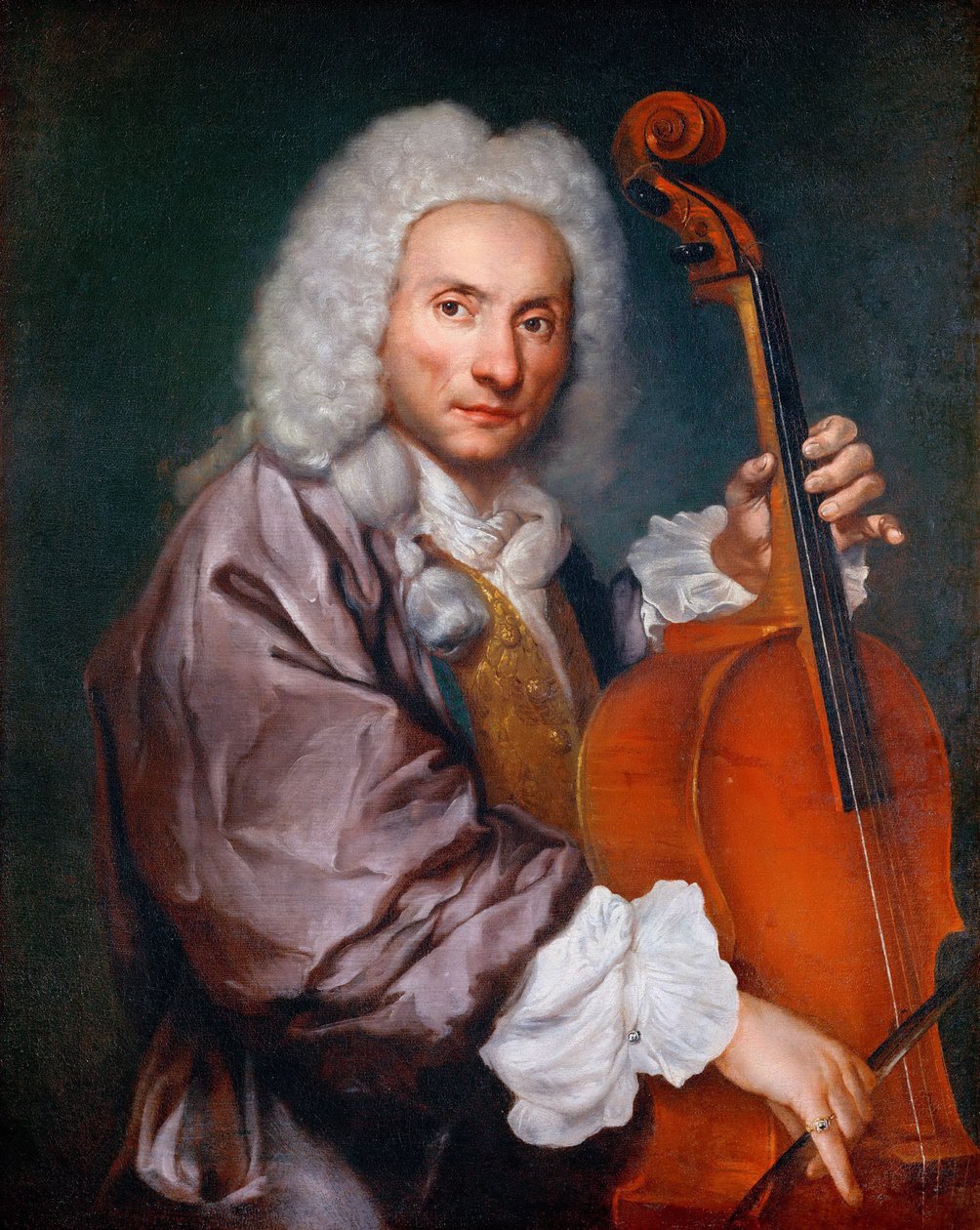 Retrato de un violonchelista por Giacomo Antonio Ceruti, c. 1745 de Giacomo Ceruti