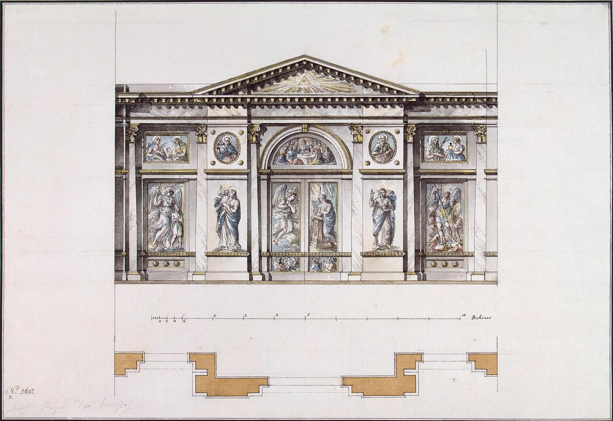 Iconostasio en el Convento Smolny de la Resurrección en San Petersburgo, 1780s de Giacomo Antonio Domenico Quarenghi