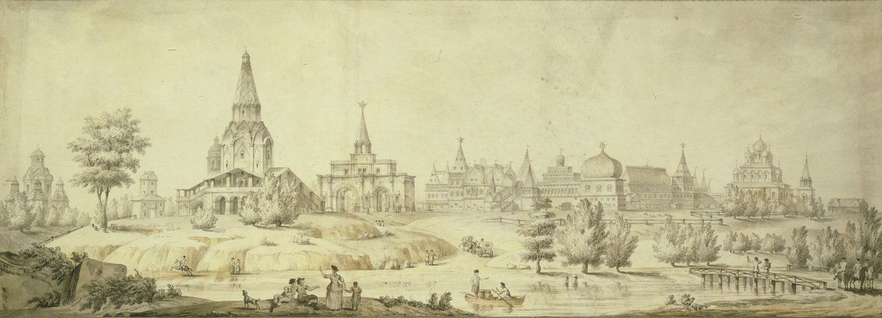 Vista de Kolomenskoye, 1795 de Giacomo Antonio Domenico Quarenghi