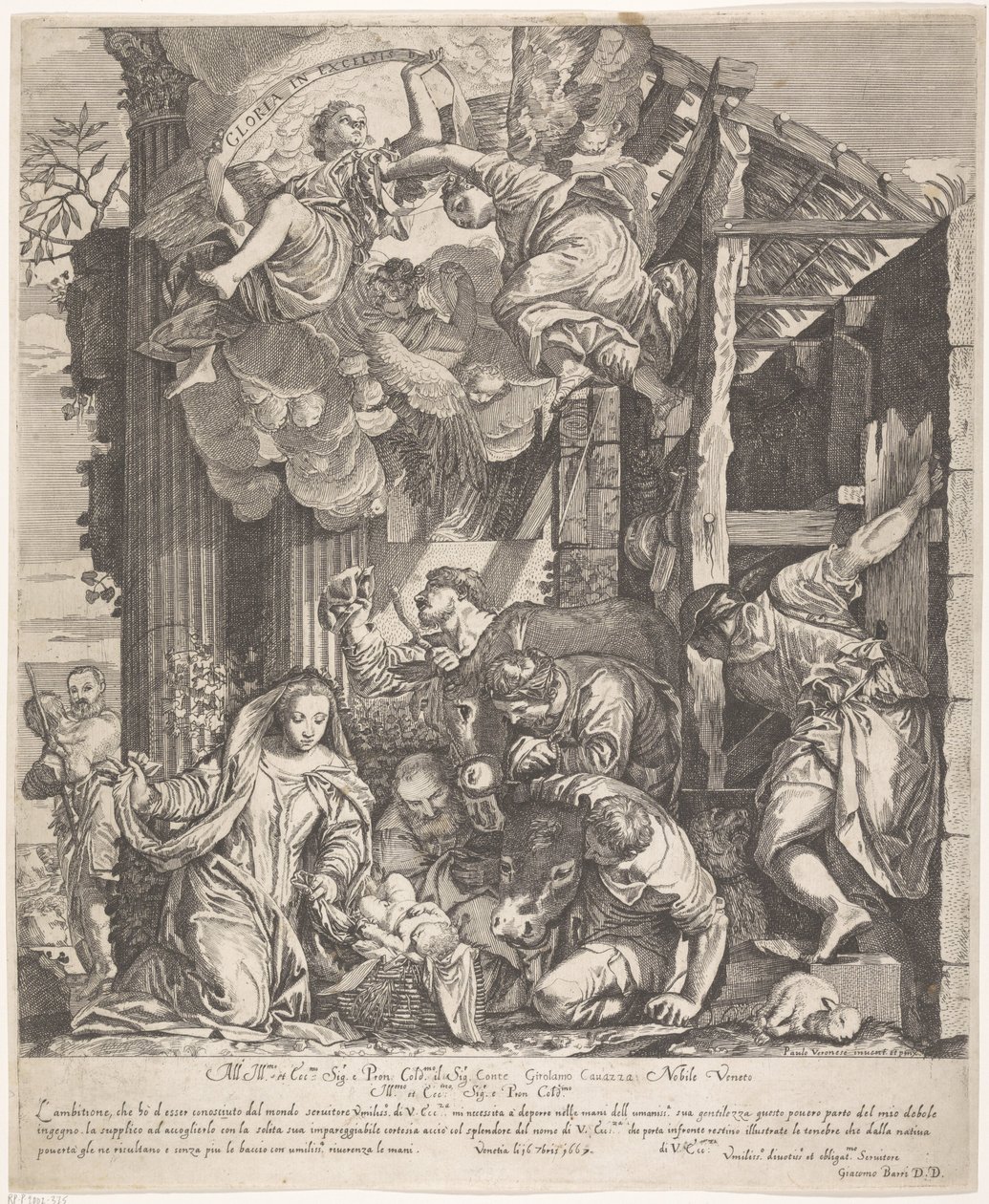 Adoración de los pastores de Giacomo Barri