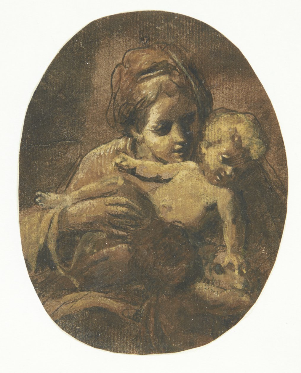 Madonna con el niño de Giacomo Cavedone