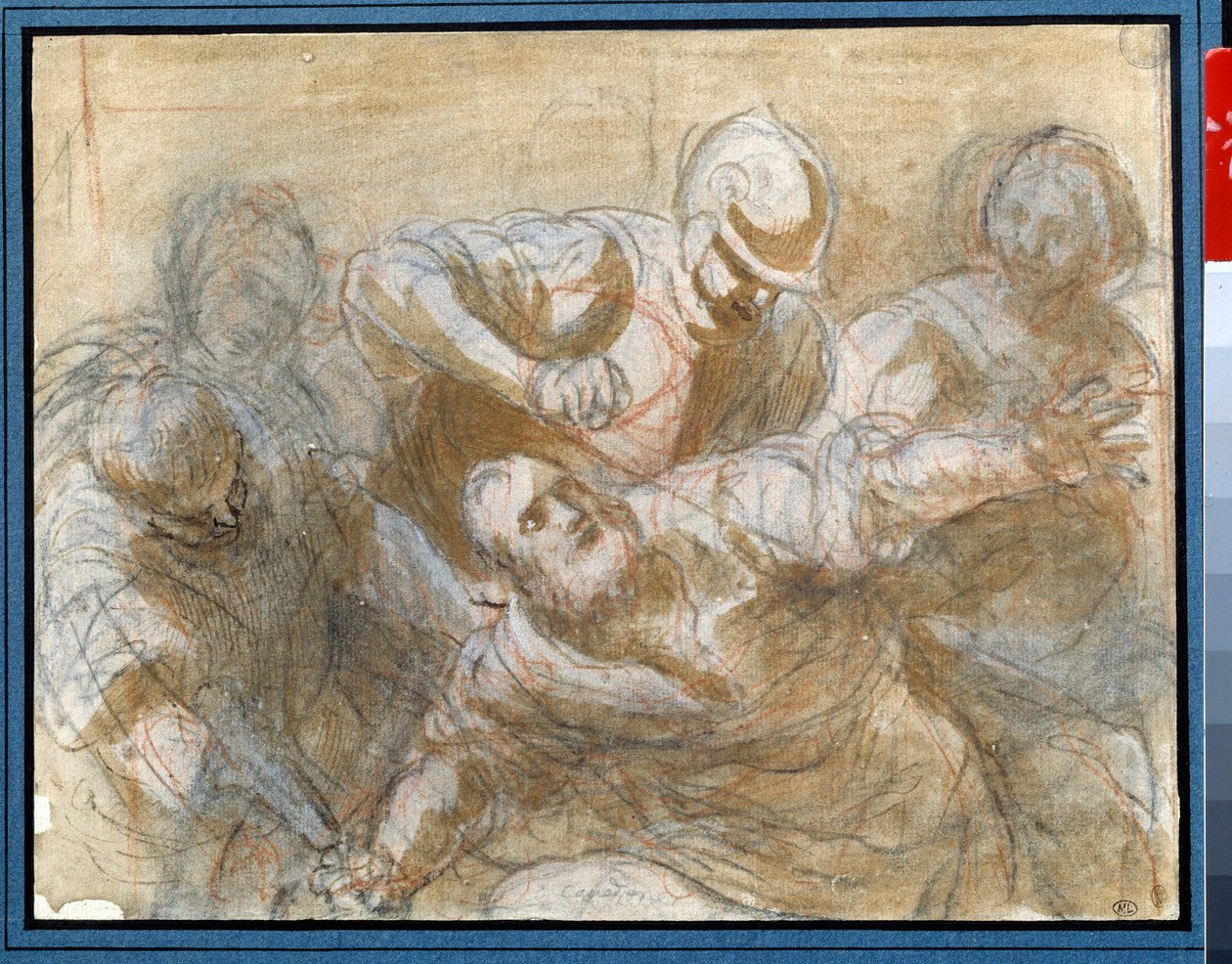 Sansón capturado por los filisteos de Giacomo Cavedone