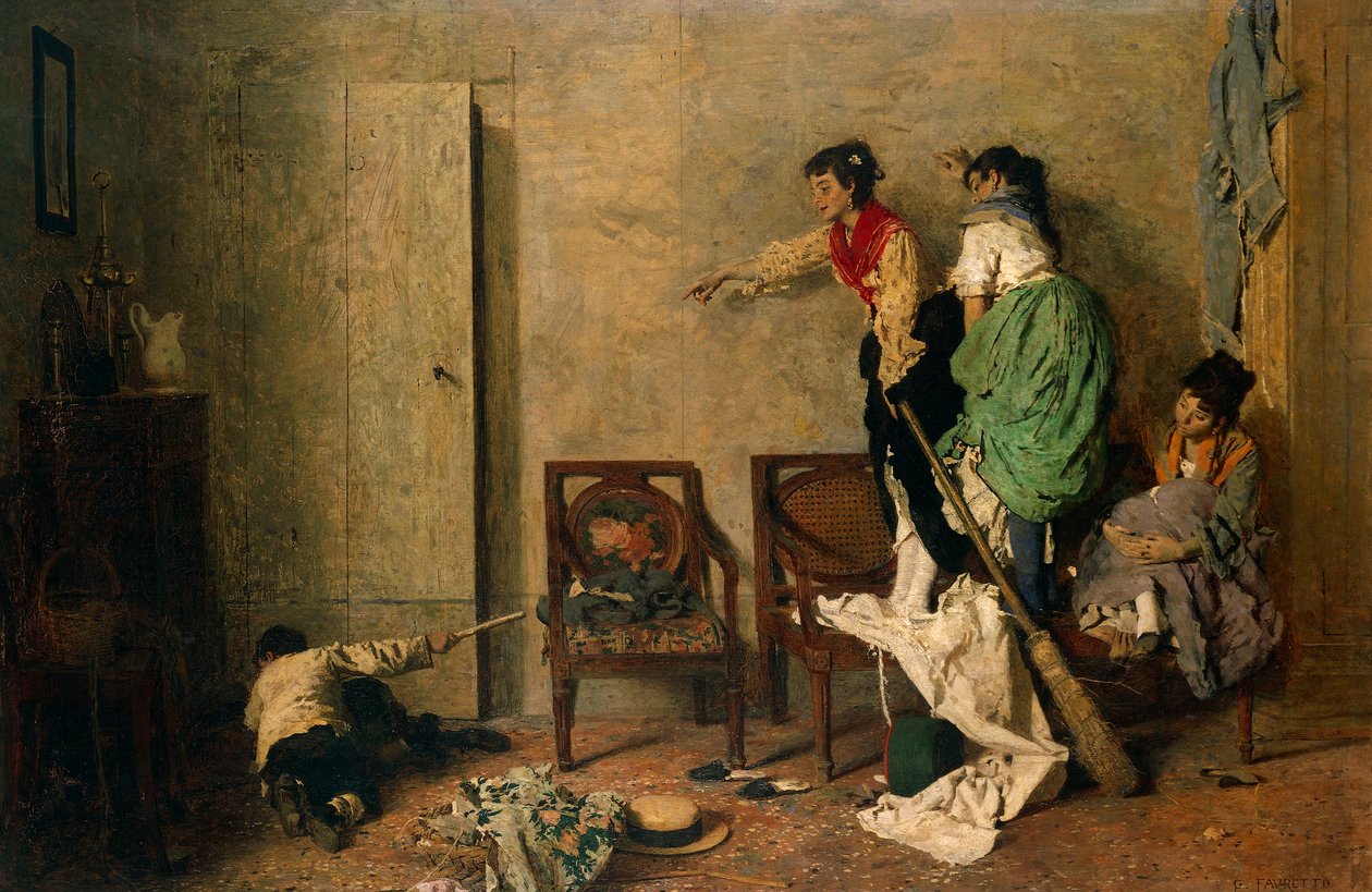 Ratón, de Giacomo Favretto (1849-1887), óleo sobre lienzo, 59x90 cm de Giacomo Favretto