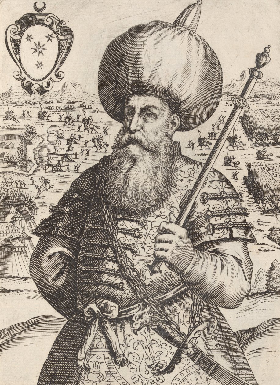 Sinan Bassa, Cap. General del Ejército de Maumet Impe. de Turquía, 1596 de Giacomo Franco