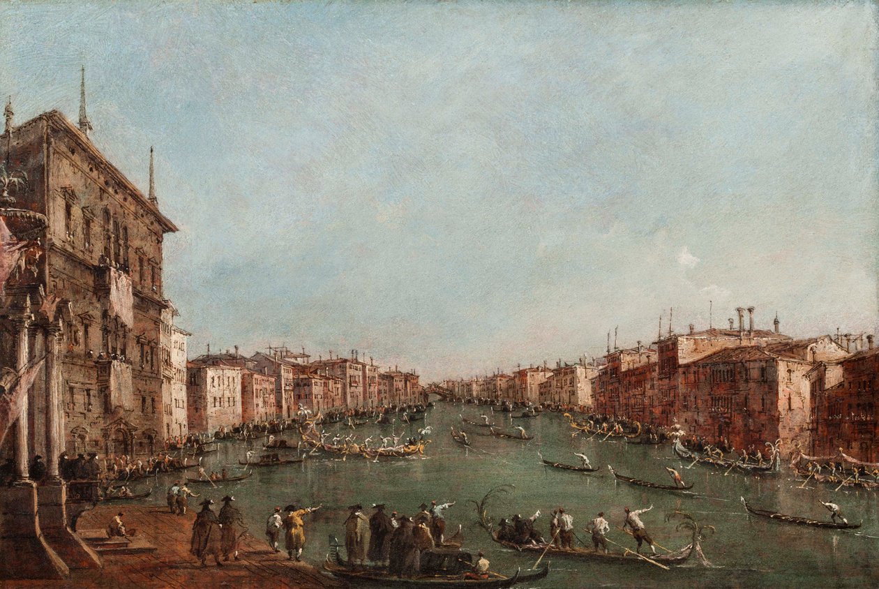 Una regata en el Gran Canal, Venecia de Giacomo Guardi