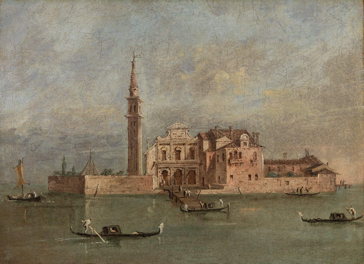 Capriccio de una isla en la laguna veneciana de Giacomo Guardi