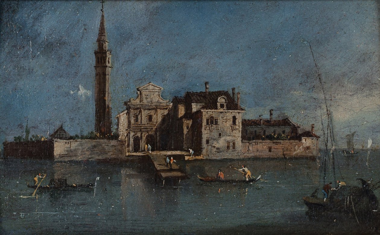 La isla de Santa Elena c.1791 (Óleo sobre lienzo) de Giacomo Guardi