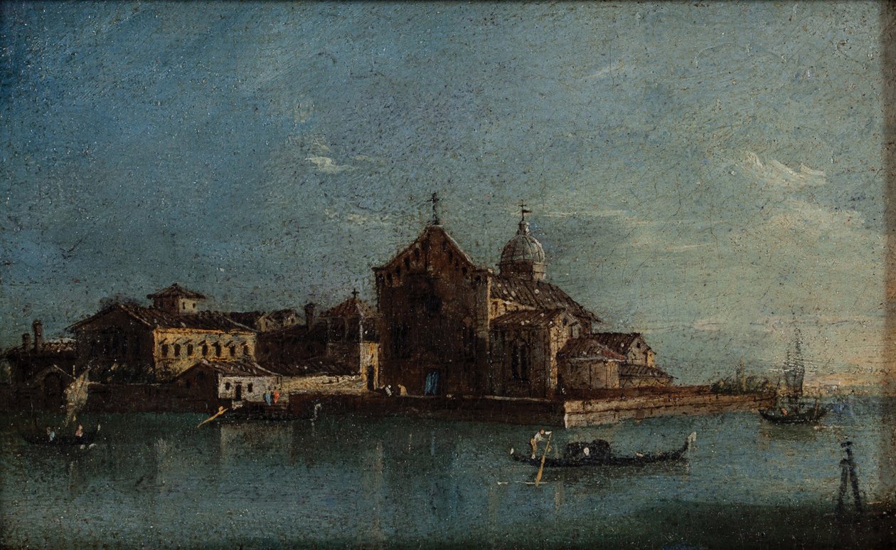 La isla de Santo Spirito c.1790 (Óleo sobre lienzo) de Giacomo Guardi