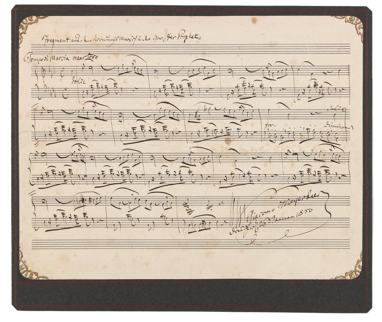 Fragmento de Meyerbeer de la Marcha de la Coronación de Giacomo Meyerbeer