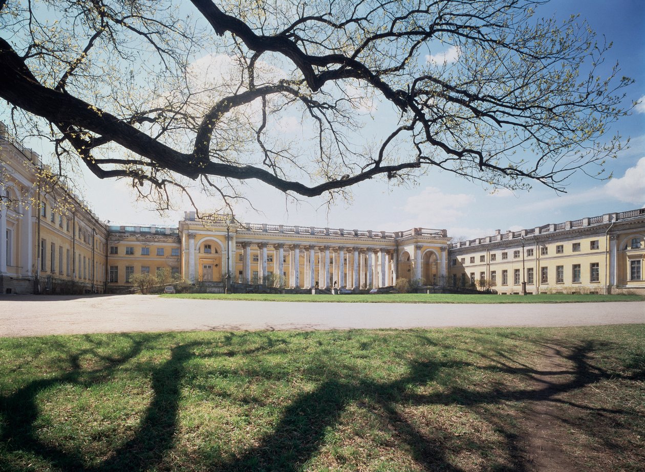 Le palais Alexandre a Tsarkoye Selo (Russie) (El Palacio de Alejandro en Tsarkoye Selo) - Architecte Giacomo Antonio Domenico Quarenghi (1744-1817), palais 1792-1796 - Art italien de Giacomo Quarenghi