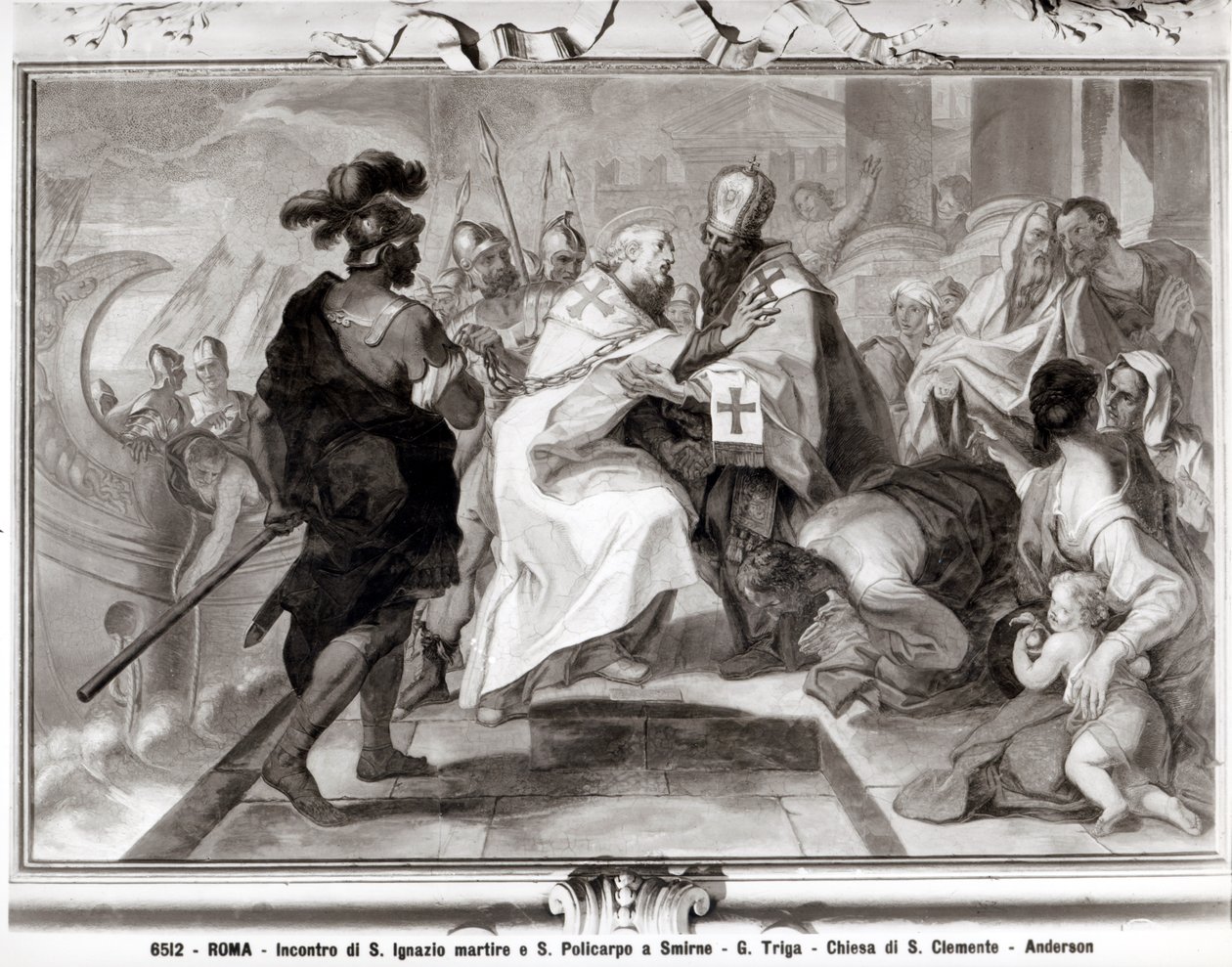El Encuentro de San Ignacio de Antioquía (d.c.107 AD) y San Policarpo de Esmirna (c.69-c.155 AD) de Giacomo Triga