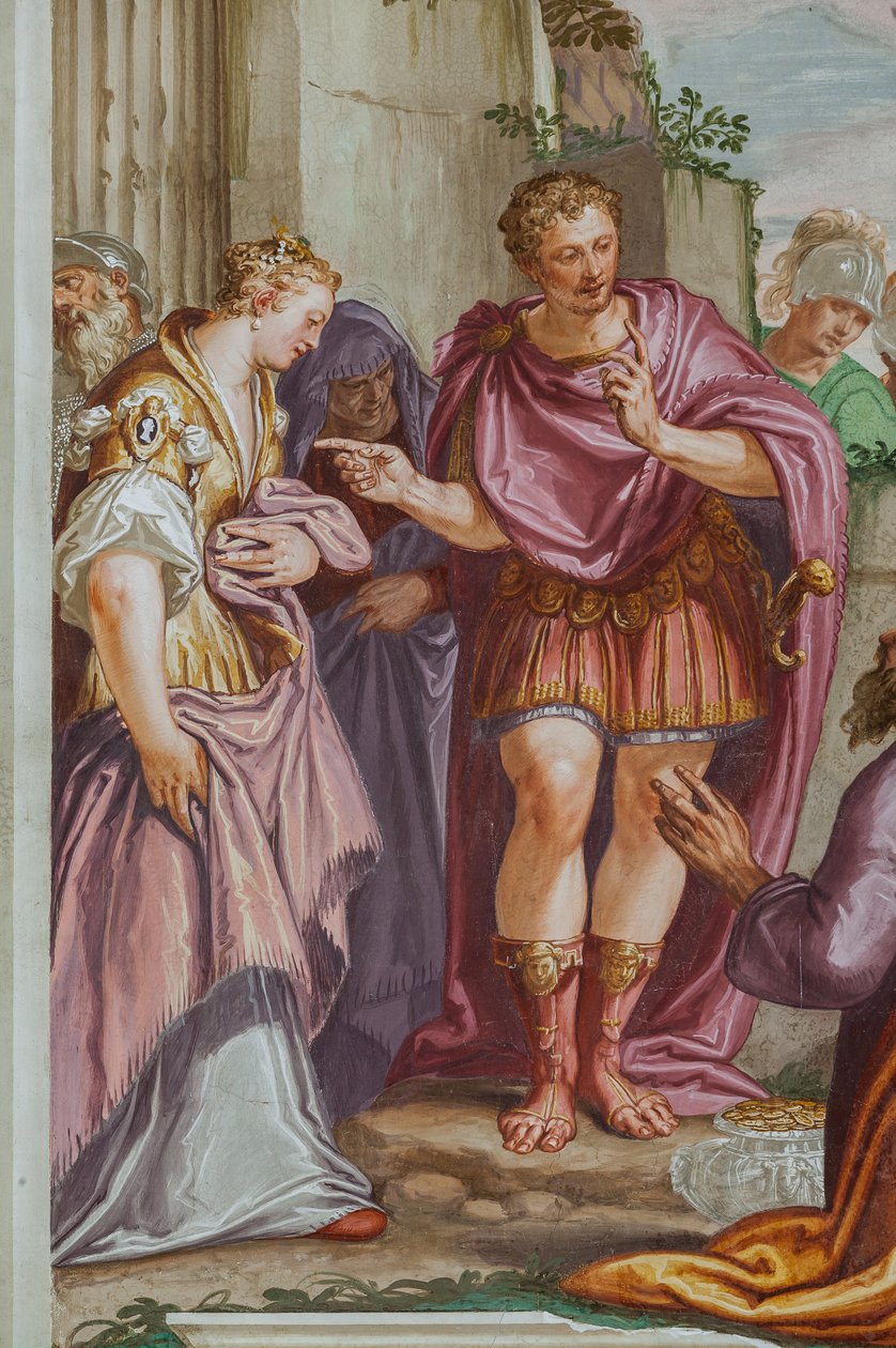 Clemencia de Escipión, Salón Principal, c.1565 (fresco) de Giambattista Zelotti