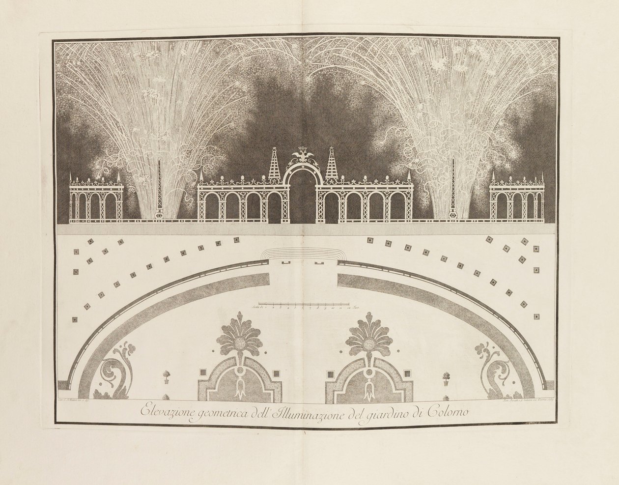 Festival con motivo del matrimonio de Fernando, Duque de Parma con la Archiduquesa..., 1769 de Giambattista Bodoni