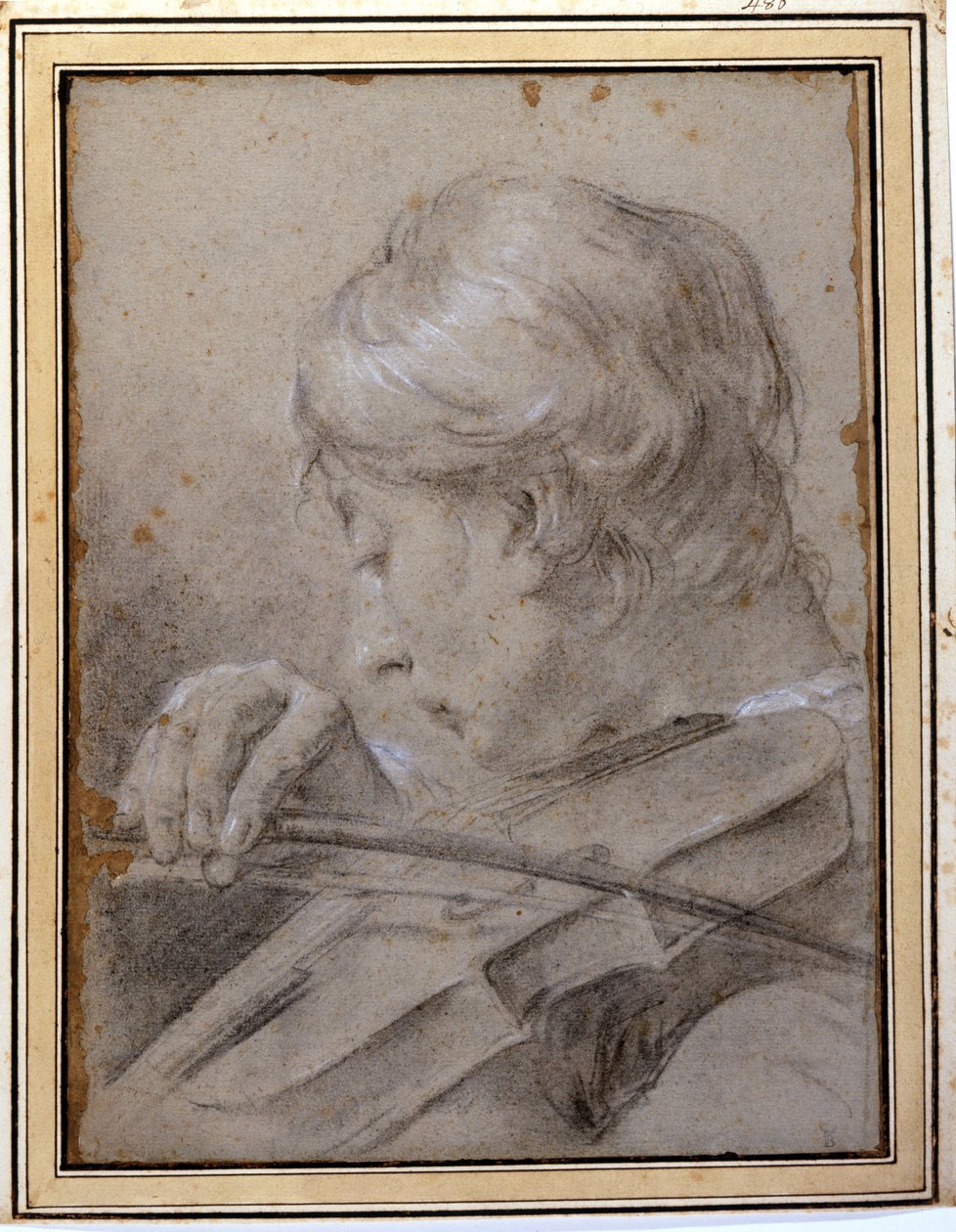 El violinista. G. P. Piazzetta (1683 - 1754). Milán, Brera de Giambattista Piazzetta