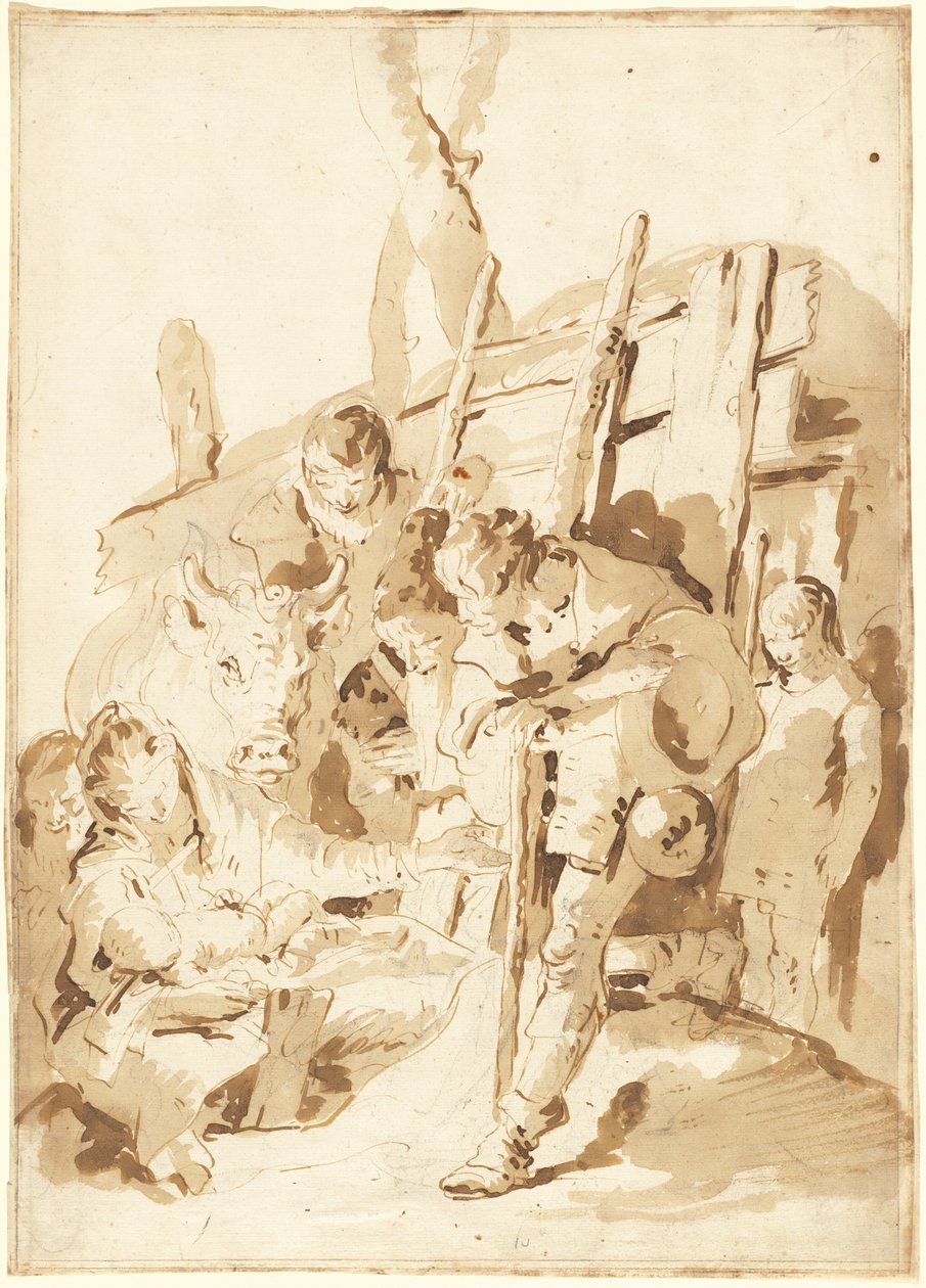 Adoración de los pastores de Giambattista Tiepolo