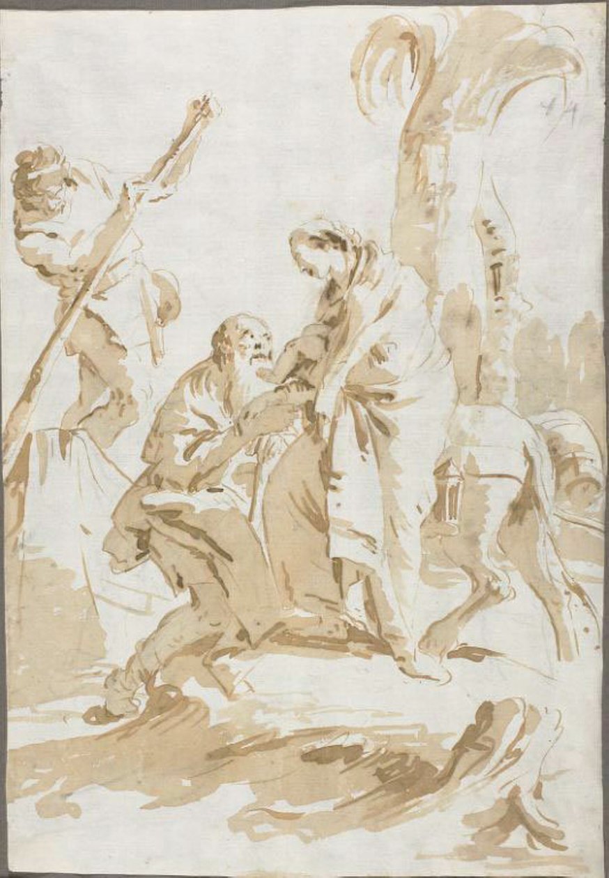 La huida a Egipto de Giambattista Tiepolo