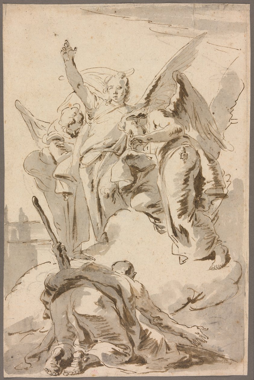 Tres ángeles apareciendo a Abraham de Giambattista Tiepolo
