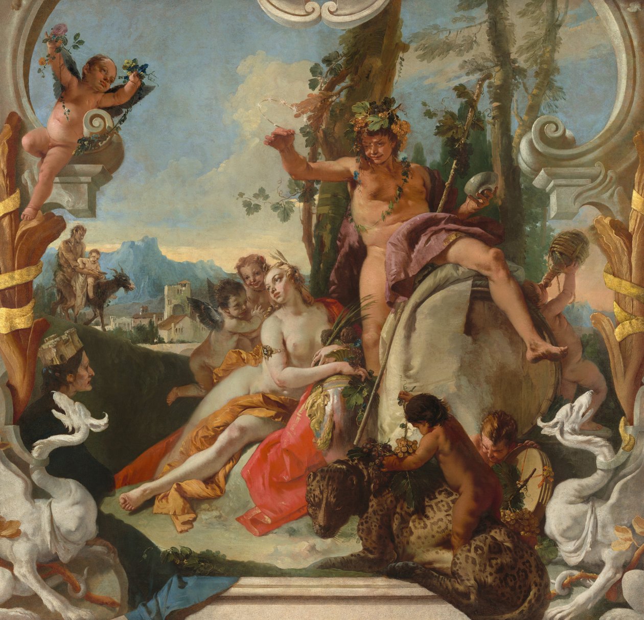 Baco y Ariadna, c.1743-1745 (óleo sobre lienzo) de Giambattista & Tiepolo Giandomenico (1727-1804) Tiepolo