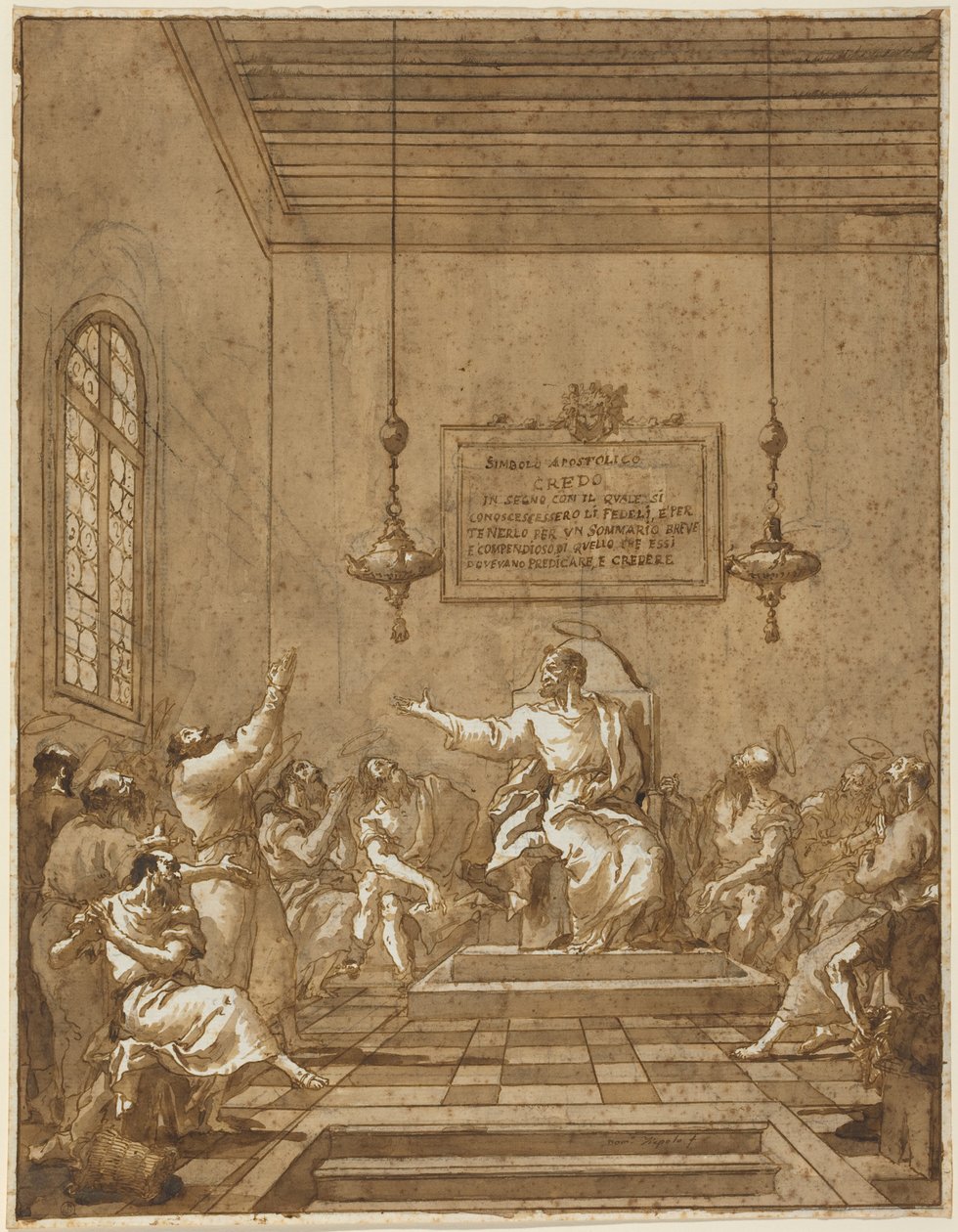 El Credo de los Apóstoles de Giambattista & Tiepolo Giandomenico (1727-1804) Tiepolo