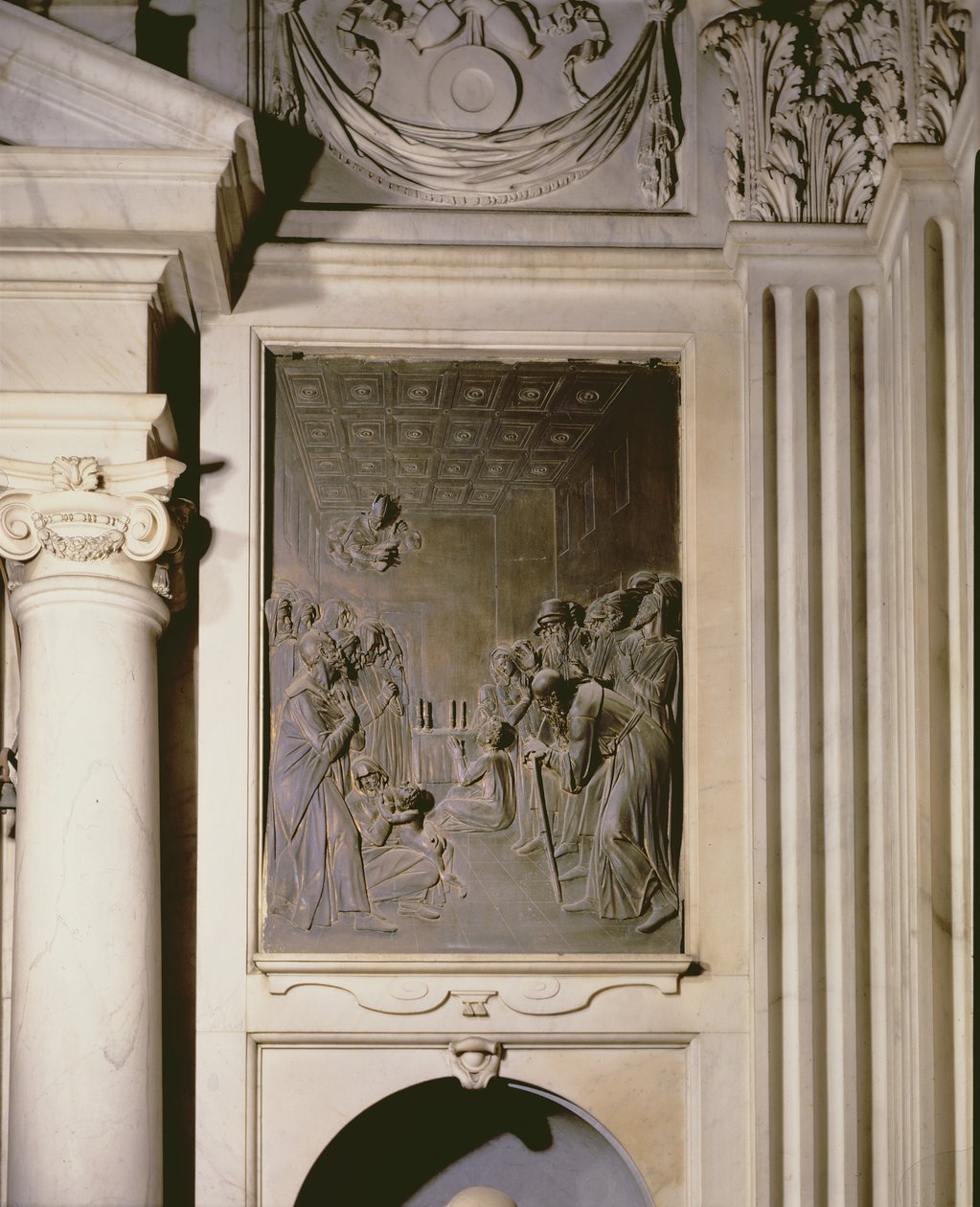 San Antonio Trayendo a un Niño de Vuelta a la Vida, relieve de la Capilla Salviati de Giambologna