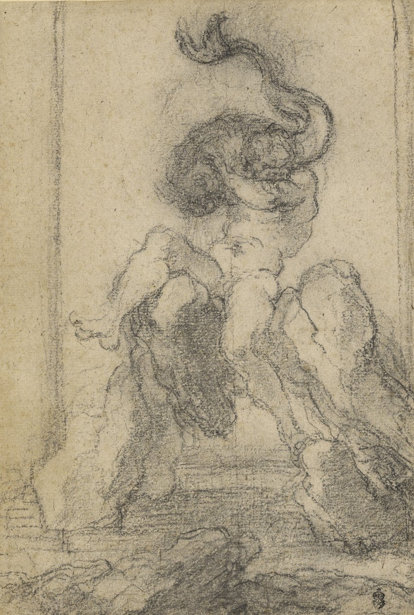 Un Dios Marino con un Delfín, 1652-3 de Gian Lorenzo Bernini