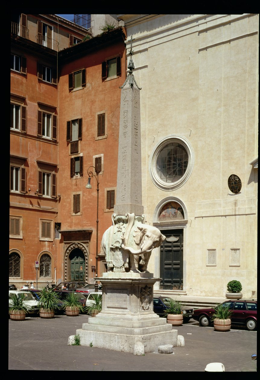 Elefante con un obelisco egipcio, 1667 de Gian Lorenzo Bernini