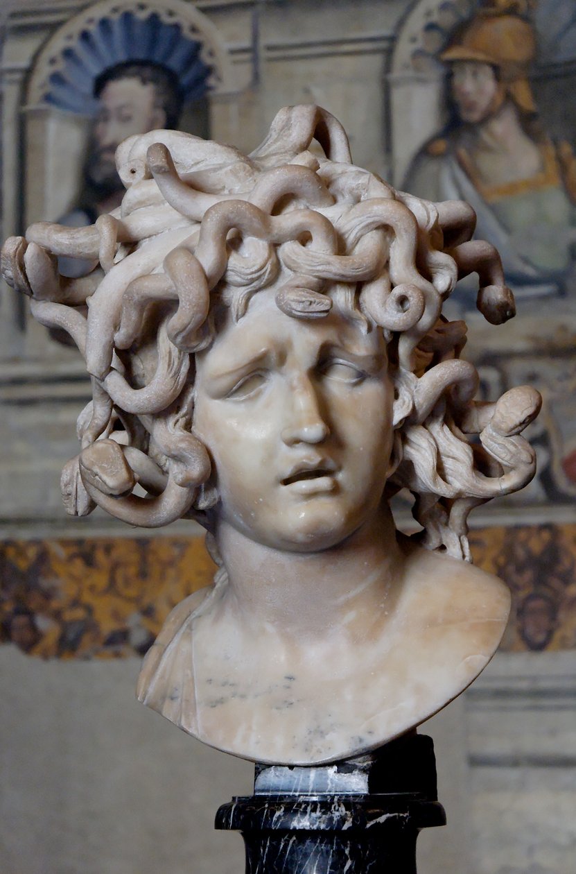 Cabeza de Medusa (mármol, 1630) de Gian Lorenzo Bernini
