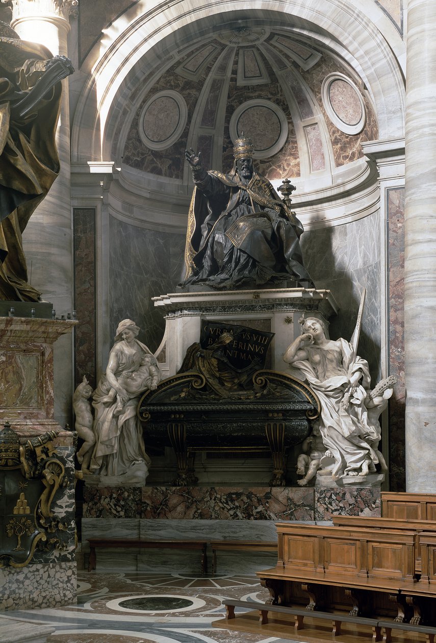 Monumento a Urbano VIII (1623-44) con las figuras de la Caridad y la Justicia de Gian Lorenzo Bernini
