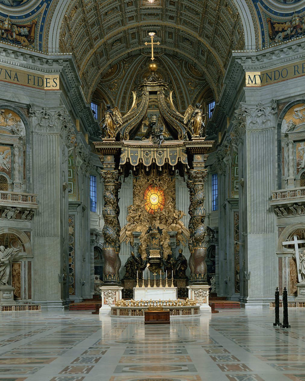 El Baldacchino, el altar mayor y la silla de San Pedro de Gian Lorenzo Bernini