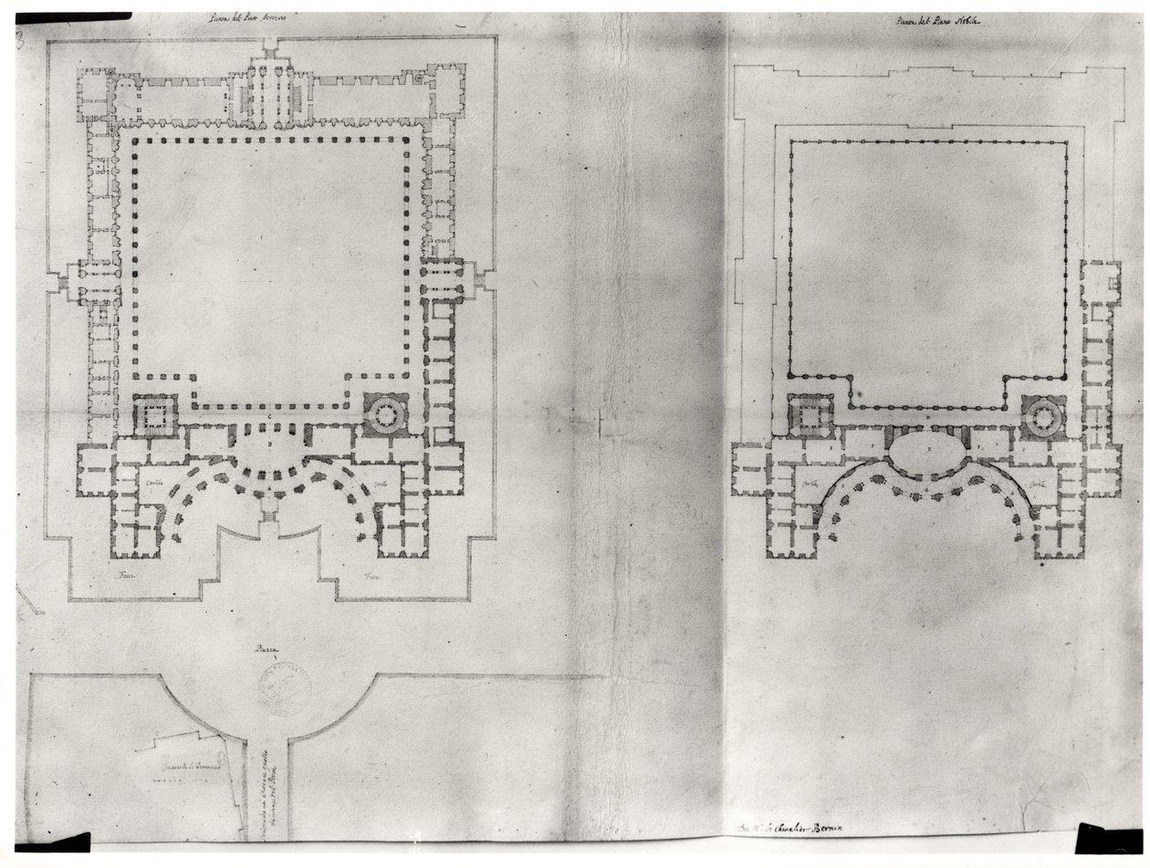 Dos planos para el primer proyecto del Louvre, de 